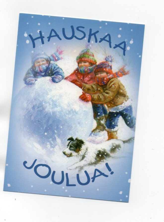 Lumipallo... "°HAUSKAA JOULUA!°" -KORTTI /(Anki) Kulkematon