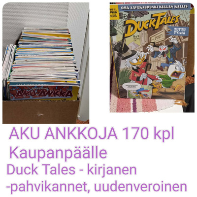AKU ANKKA 170 lehteä ja DUCK TALES-kirjanen , postit 6.40 e