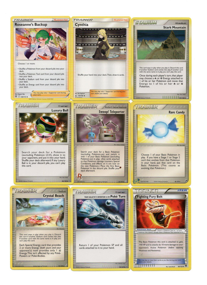 Pokemon TRAINER kortteja - pieni erä - 9 kpl