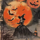 Halloween noita, lepakot, täysikuu - pikkukuva 1