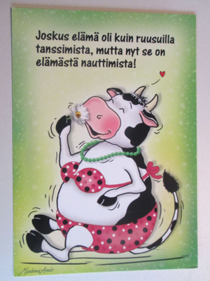 KULKEMATON MARLEENA ANSIO ELÄMÄSTÄ NAUTTIMISTA LEHMÄ
