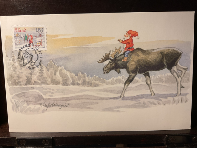Postikortti Hyvää joulua! 2004 FDC, sign.