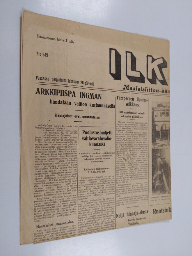 Ilkka N:o 249/1934 (26.10.1934)