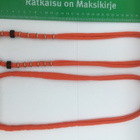 kaulakoru  :  oranssi gollege nauha / metalli - pikkukuva 1