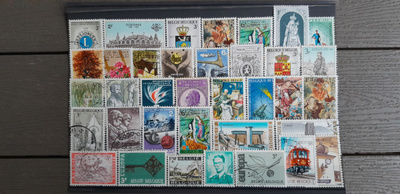 BELGIA n. 1960 luku LEIMATTUJA postimerkkejä 36 kpl