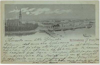 Pori 1900 postikortti Ruotsiin
