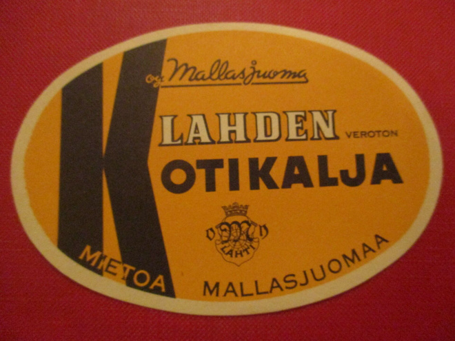 VANHA OLUTETIKETTI -LAHDEN VEROTON KOTIKALJA (K14-S57)