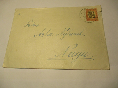 1921 Espoo kuori Nauvoon