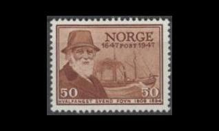 Norja 330 ** Postilaitos 300v 50 öre (1947)