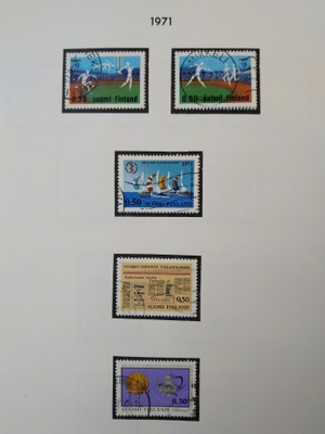 1971 Suomi postimerkki 5 kpl