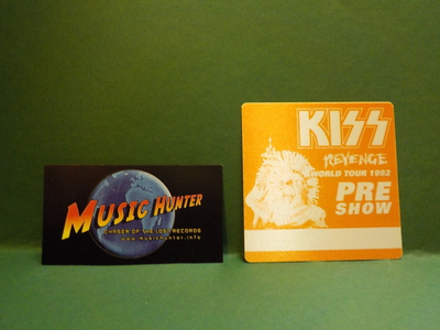 KISS - REVENGE WORLD TOUR 1992, PRE SHOW BACKSTAGE PASSI