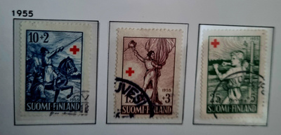 LaPe 447, 448, 449 - Punainen Risti 1955 - o