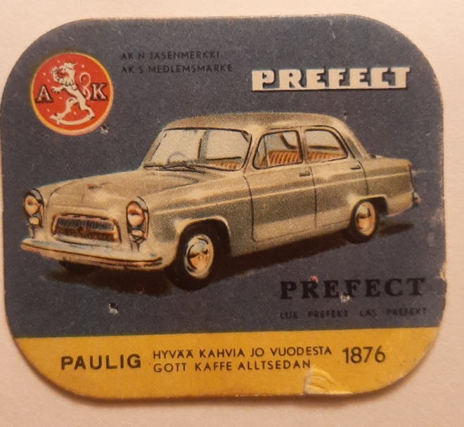 Paulig Prefect autokortti kahvikortti keräily