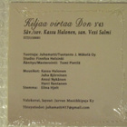 Juhamatti • Hiljaa virtaa Don CD-Single UUSI - pikkukuva 2