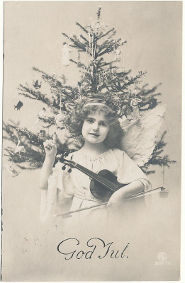 Viulua pitelevä enkeli - kulk. 1920