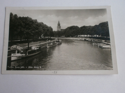 Turku, Aura joki, vanha mv kortti, p. 1928