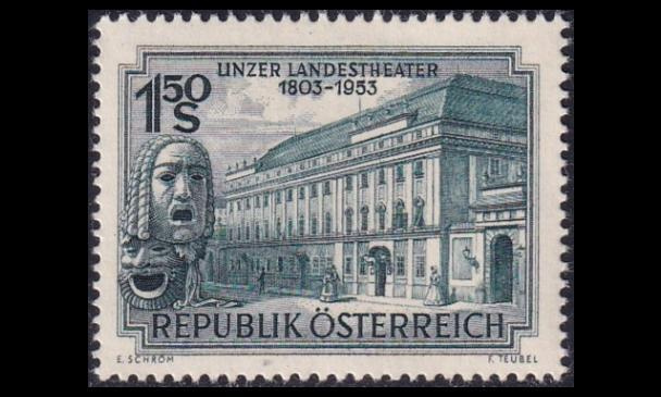 Itävalta 988 ** Linzin teatteri 150v (1953)