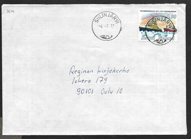 Postilähetys - Talvimerenkulku (LAPE 804) Siilinjärvi 4.7.77