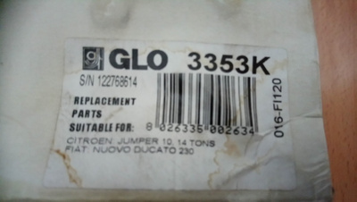 Ducato, Jumper, Boxer Vetonivelen suojak GLO 3353K 016-FI120