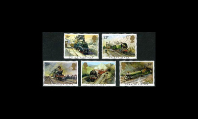 Iso-Britannia 1017-21 ** Rautatie. junia (1985)