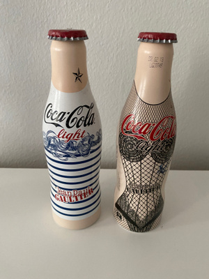 2 x Jean Paul Gaultier Coca Cola tyhjät pullot