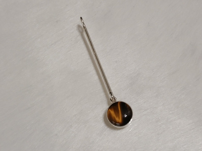 ISO Kotimainen Design Hopea tiikerinsilmä kivi riipus KI 925