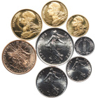 France Fifth Republic 1974 Coinage Set UNC (8 coins) - pikkukuva 1