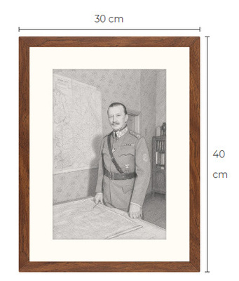 Uusi Mannerheim art print kehystetty 30 cm x 40 cm