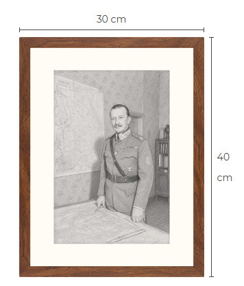 Uusi Mannerheim art print kehystetty 30 cm x 40 cm
