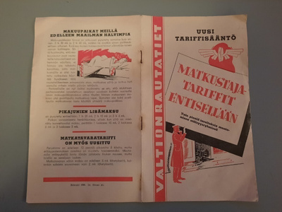 Valtion rautatiet, uusi tariffisääntö v-38  VR