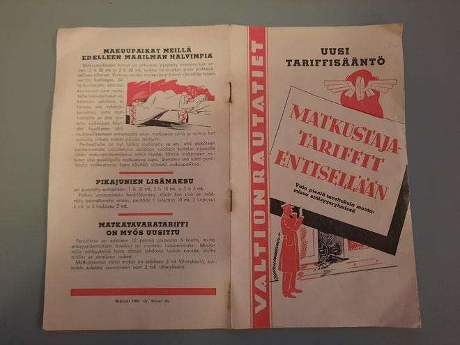 Valtion rautatiet, uusi tariffisääntö v-38  VR