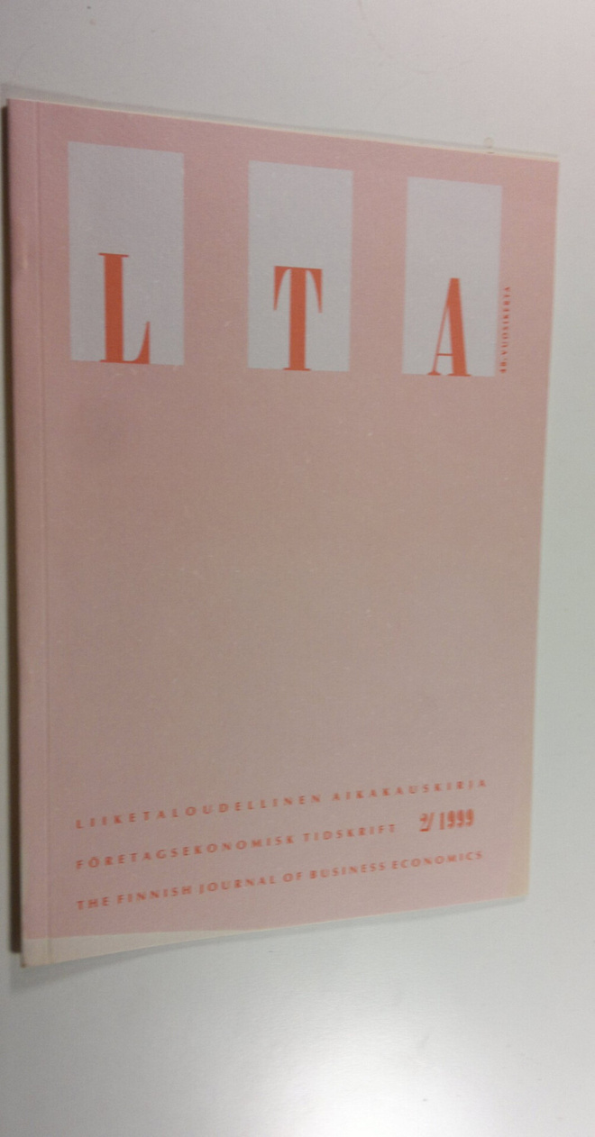 Liiketaloudellinen aikakauskirja 2/1999 (signeerattu)