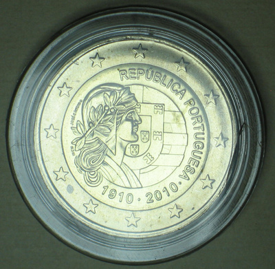2010 Portugal 2 euro Aihe : Tasavalta 100 vuotta