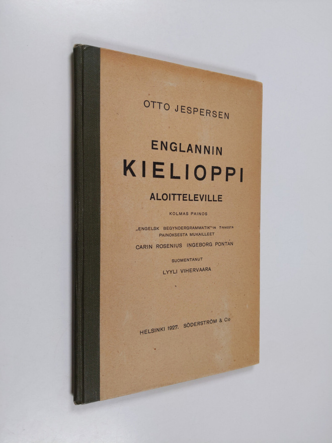 Otto Jespersen : Englannin kielioppi aloitteleville