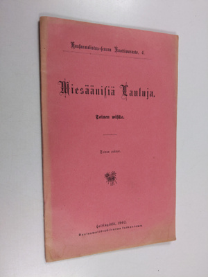 Miesäänisiä lauluja : 2. wihko