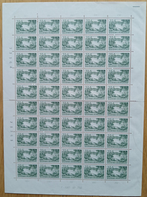 26.3.1961 Yleismerkki järvimaisema,5 mk vihreä. LAPE 532**