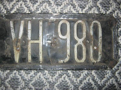 Rekisterikilpi VH-980