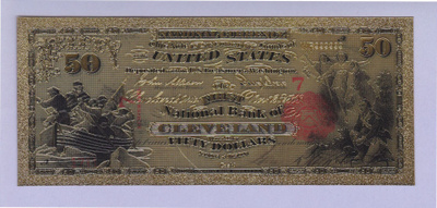 USA 50 Dollars Cleveland UNC kullattu (muoviseteli)