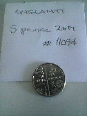 Englanti 5 pence 2014, km#1109d