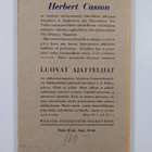 Herbert N. Casson : Menestys ja onni - pikkukuva 2