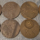 8 kpl RUK 1920–1970 pronssimitalit / Wirkkala / Hopeakskus - pikkukuva 1