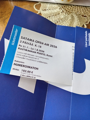 Satama open air 2pv lippu