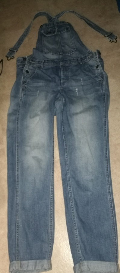 Logg H&M-läppäfarkut henkseli housut siniset (XS)