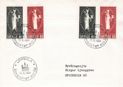 RUOTSI 1964 - Fa 557/58 FDC KUORI - 2