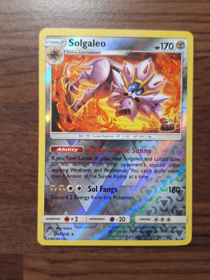 Pokemon Solgaleo 142/236 Reverse holo Rare