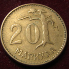 20 markkaa 1954 pitkä oksa - pikkukuva 1