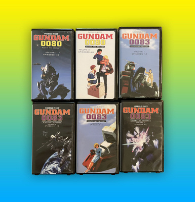 Mobile Suit Gundam -VHS:t, 6 kpl
