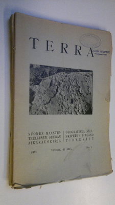 Terra 1931 n:o 1-4 : Suomen maantieteellisen seuran aikak...