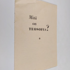 Armas Siimes : Mitä on teosofia? - pikkukuva 1