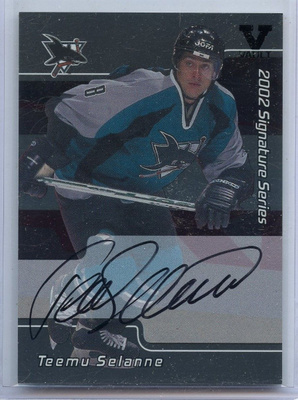 Teemu Selänne 2002 ITG Signature Series VAULT nimmarikortti